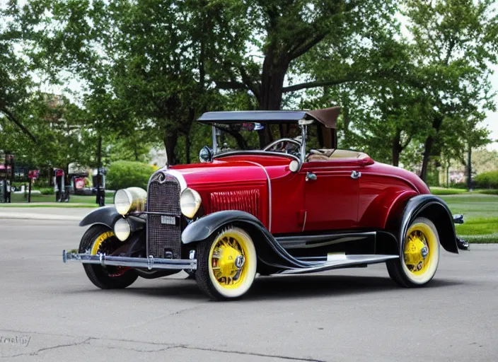 Image similar to touring chicago in a 1 9 3 0 model a ford hot rod, lowbrow style by jasmine becket - griffith and danny flynn