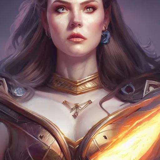 Image similar to angela white, d & d, fantasy, portrait, highly detailed, digital painting, trending on artstation, concept art, sharp focus, illustration, art by artgerm and greg rutkowski and magali villeneuve