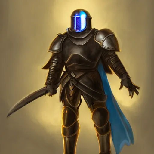 Prompt: an fantastic armored helmetless knight hold a glow white bird, atmospheric, concept art