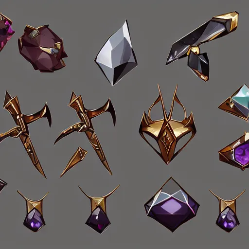 concept art of eight rare gems, gems, diamonds,, Stable Diffusion