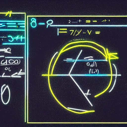 Image similar to partial differential equations, chalkboard, vaporwave, synthwave, neon, vector graphics, cinematic, volumetric lighting, f 8 aperture, cinematic eastman 5 3 8 4 film, photorealistic