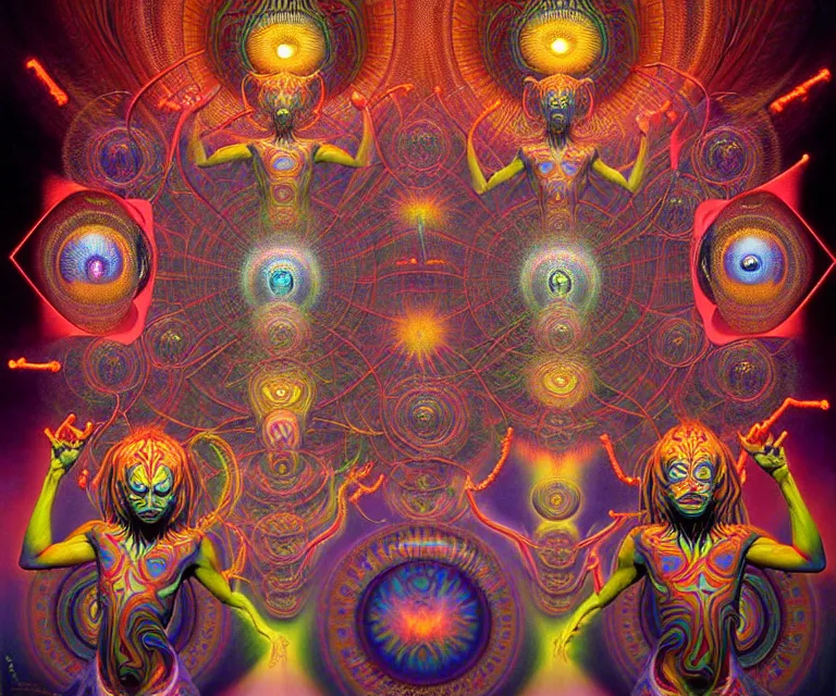 realistic detailed image of psychedelic dmt jesters | Stable Diffusion ...