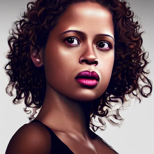 Prompt: hyperrealistic portrait of gugu mbatha - raw, photo realistic, dynamic lighting, artstation, poster, volumetric lighting, very detailed face, 4 k, award winning