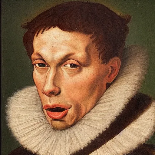 Image similar to A 16th century mannerism painting of Jerma985, portrait of Jerma985, grainy, realistic, very realistic, hyperrealistic, highly detailed, very detailed, extremely detailed, very neat, very epic, very cool, detailed, trending on artstation