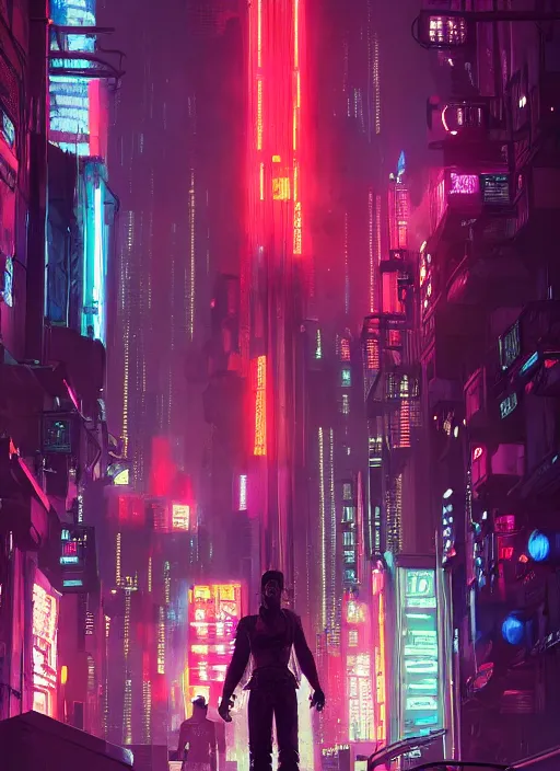 Image similar to portrait, Street view scifi cyberpunk City, bill Boards, neon signs, dramatic lighting, cinematic, establishing shot, extremly high detail, photo realistic, cinematic lighting, post processed, concept art, artstation, matte painting, style by eddie mendoza, raphael lacoste, alex ross