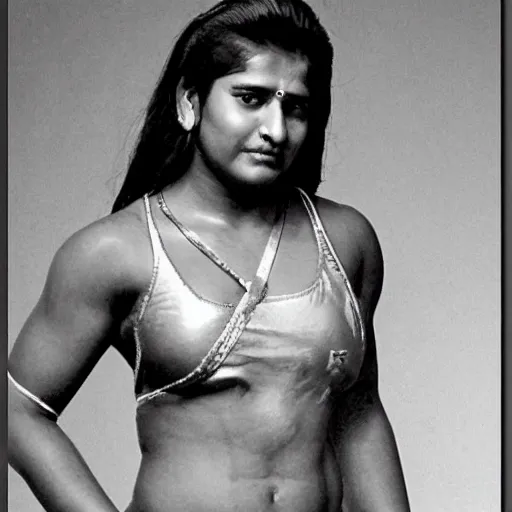 Prompt: female indian summo wrestler