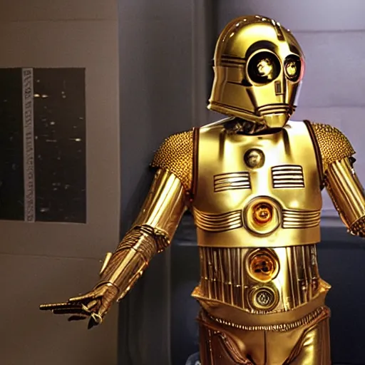 Prompt: mark hamill as c - 3 po