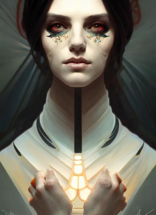 Image similar to symmetry!! portrait of borderlans 3 psycho, intricate, elegant, highly detailed, digital painting, artstation, concept art, smooth, sharp focus, illustration, art by artgerm and greg rutkowski and alphonse mucha, 8 k