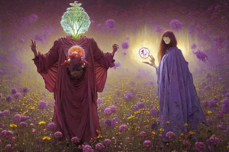 Image similar to the platonic ideal of flowers, rotting, insects and praying of cletus kasady carnage thanos dementor wild hunt doctor manhattan chtulu mandelbulb mandala ponyo spirited away davinci heavy rain, d & d, fantasy, ego death, decay, dmt, psilocybin, art by artgerm and greg rutkowski and alphonse mucha