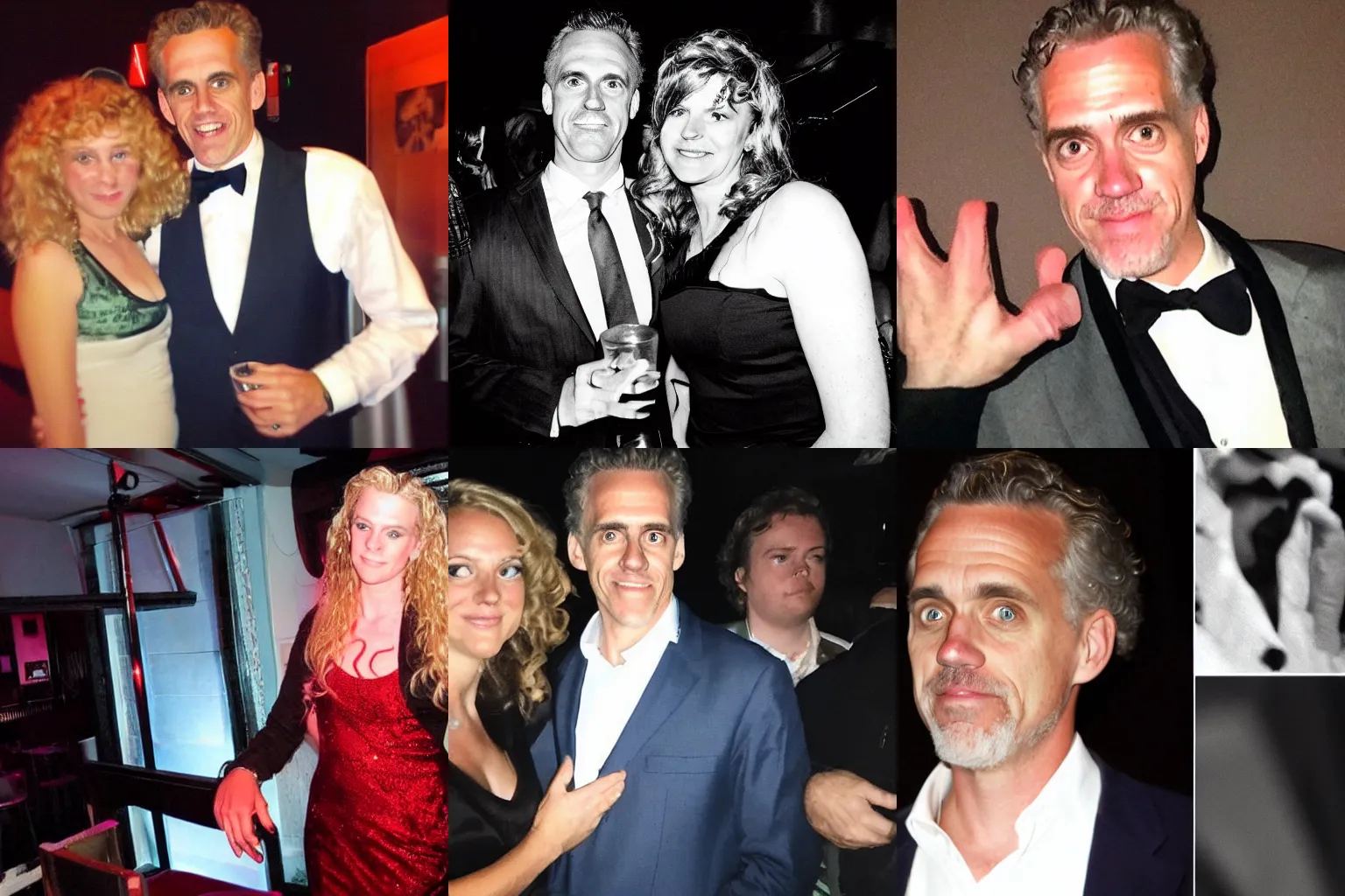 Prompt: Jordan Peterson at a night club dressed as a woman