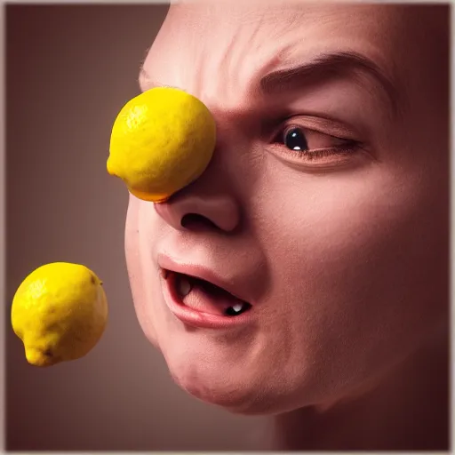 Image similar to an angry lemon