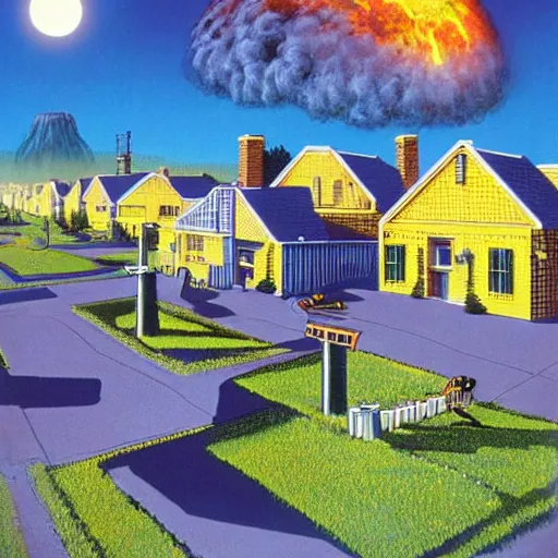 Image similar to nuketown 2025 painted by Tim White,