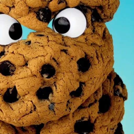 Image similar to Cookie Monster reacting to his cookie stocks tanking