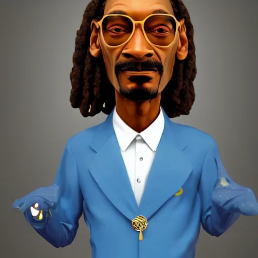 Image similar to snoop dogg by Carlos Ortega Elizalde as a 3d cartoonish pixar