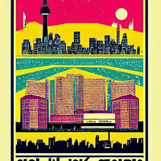 Image similar to “a poster for phish in toronto, phish playing giant tweezers”