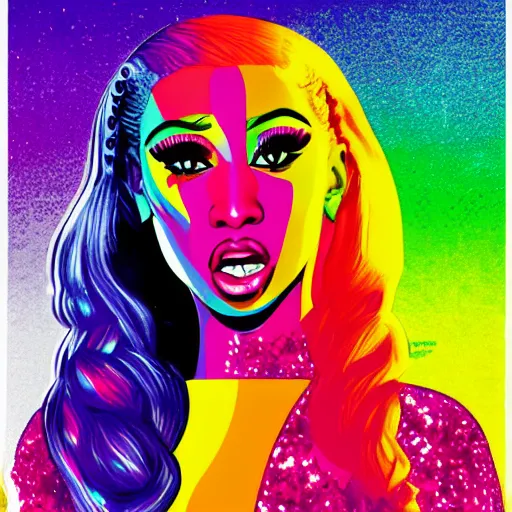 Rainbow Nicki Minaj. Pop Art | Stable Diffusion | Openart