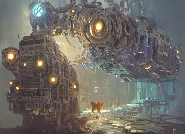 Image similar to dizzy by James McCarthy, artstation, cgsociety, Industrial Scifi, detailed illustration, intricate