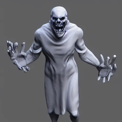 Prompt: 3d rendered demonic ghost model, unreal engin