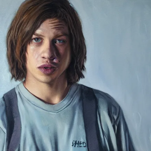 Prompt: lip from shameless, oil painting