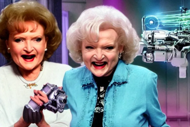 Image similar to cybernetic betty white