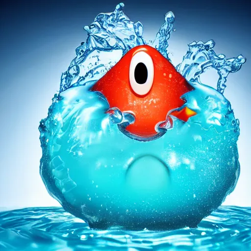 Image similar to living blob made out of water, hd