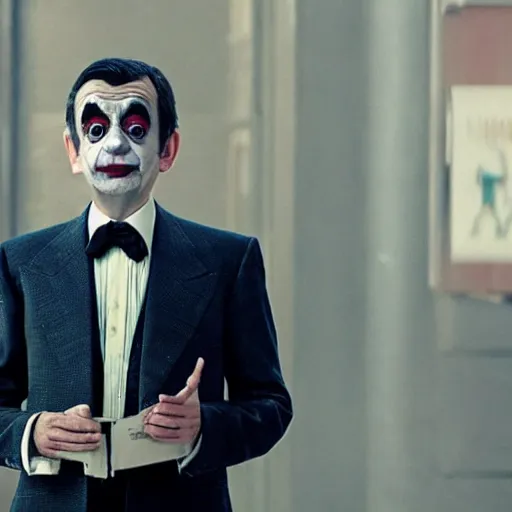 Image similar to A still of Mr Bean in Joker (2019)