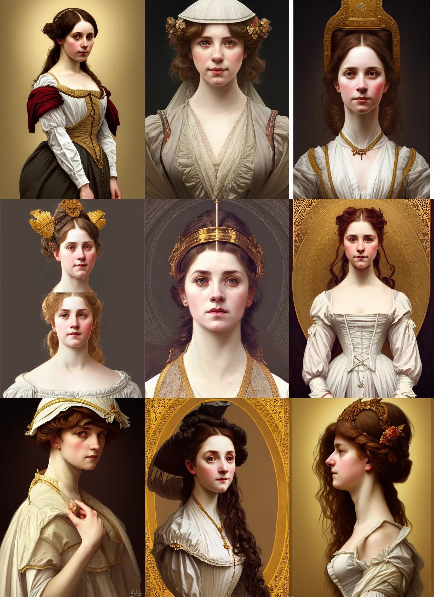 Prompt: symmetry!! portrait of 1 5 0 0 english london girl in historical fashion, historical, intricate, highly detailed, dynamic lighting, digital art, digital painting, artstation, wlop, sharp focus, illustration, art by artgerm and greg rutkowski and alphonse mucha, 8 k