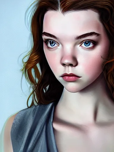 Image similar to anya taylor - joy, digital painting, artstation, highly detailed, elegant, beautiful