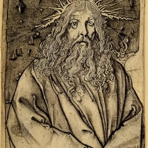 Image similar to ancient alchemical manuscripts, pen and ink drawings, etchings in the style of Albrecht Durer