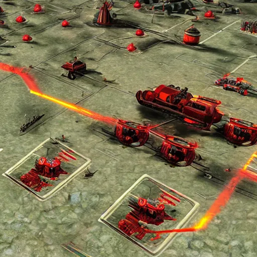 Prompt: Nuke launched in Command and Conquer Red Alert 3