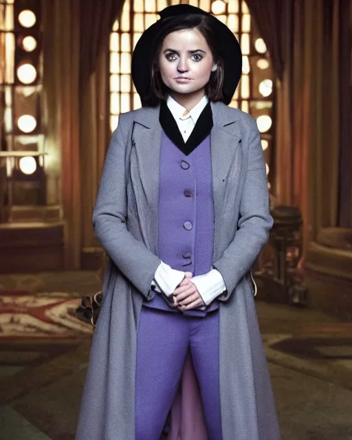 Image similar to Jenna Coleman as the Doctor, velvet frock coat, Doctor Who