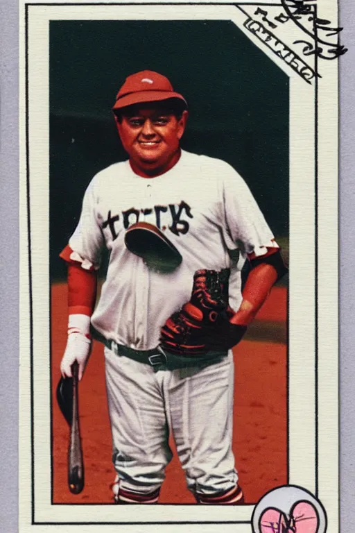 Prompt: baseball card of an oompa loompa