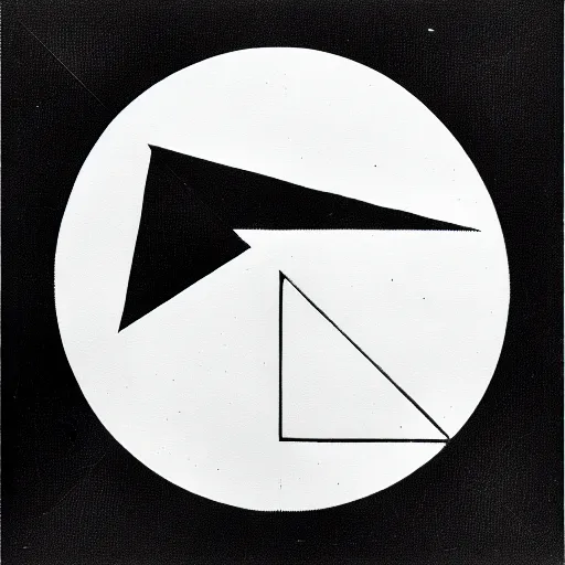 Image similar to geometric bird symbol by karl gerstner, monochrome black and white, 8 k scan, negative space, clever, focused, hard line, satisfying, award winning