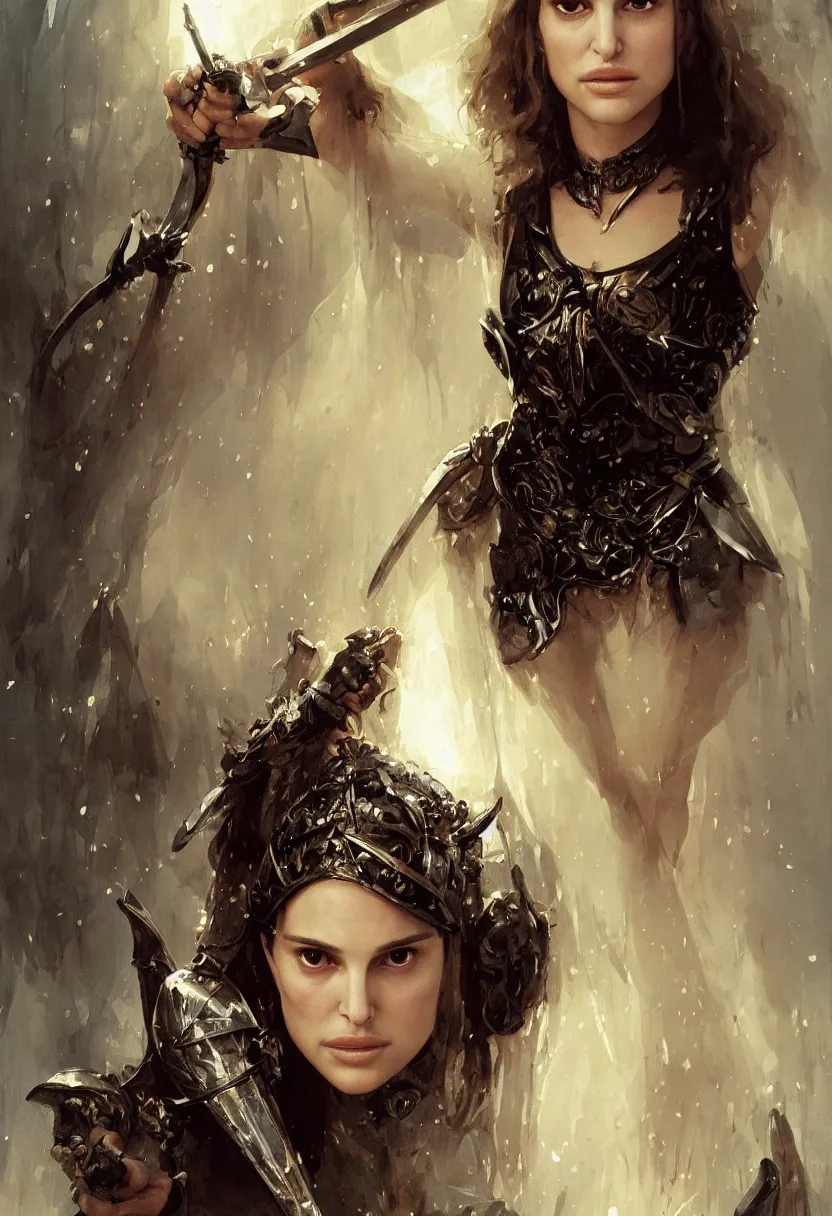 Image similar to young natalie portman as mathilda, legendary warrior, heroic fighter, lord of the rings, tattoos, decorative ornaments, battle armor, by omar ortiz, carl spitzweg, ismail inceoglu, vdragan bibin, hans thoma, greg rutkowski, alexandros pyromallis, perfect face, fine details, realistic shading photorealism