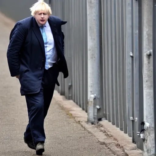 Prompt: Boris Johnson in prison