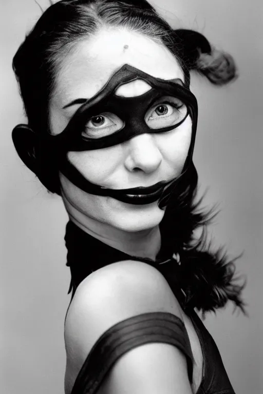 Image similar to photograph of Catwoman by Steve McCurry, headshot