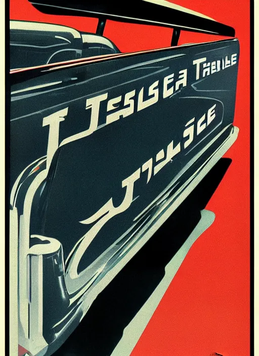 Image similar to vintage ad poster designed by apple for tesla company