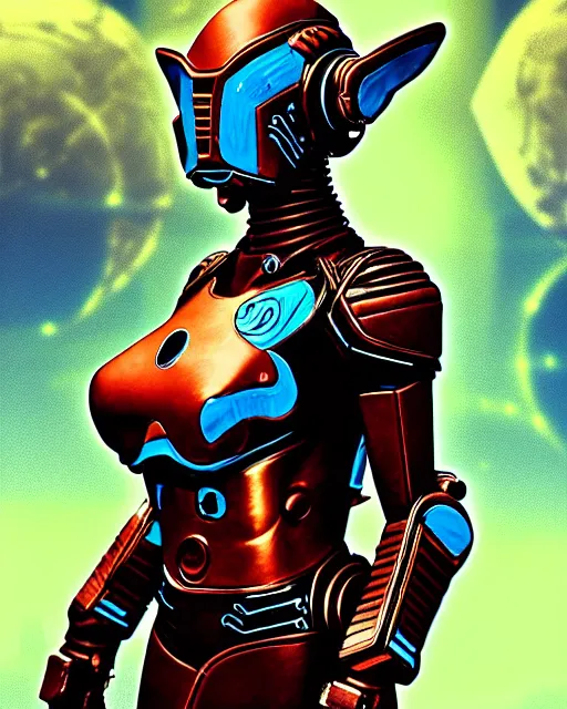 Prompt: a fed up cyber astro woman in a dynamic pose like from skyrim and elden ring and grand theft auto and overwatch, character portrait, portrait, close up, concept art, intricate details, extremely detailed, realistic vintage scifi poster, beautiful figure, style of chris foss, rodger dean, moebius, michael whelan, lumi, and gustave dore, deep color, flash