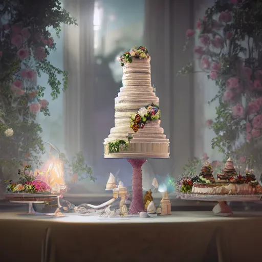 Prompt: hyperrealistic wedding cake themed like mario kart, stunning 3 d render inspired by istvan sandorfi & greg rutkowski & mike judge, perfect symmetry, dim volumetric cinematic lighting, 8 k octane comprehensive render, extremely mega hyper - detailed and lifelike attributes & atmosphere, intricate, realistic flesh texture, masterpiece, artstation, stunning,