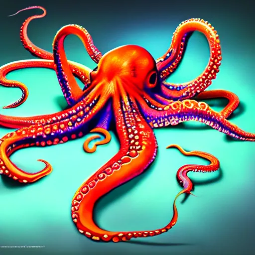 Image similar to the octopus, amazing, beautiful, perfect eyes, full body shot, portrait, vivid colors, elegant, concept art, sharp focus, digital art, Hyper-realistic, 4K, Unreal Engine, Highly Detailed, HD, Dramatic Lighting by Brom, trending on Artstation