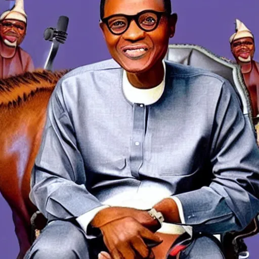 Image similar to A donkey with Muhammadu Buhari's face