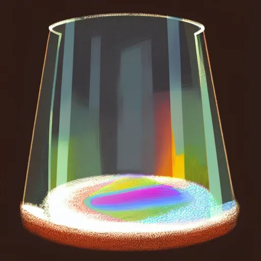 Prompt: light diffracted through glass prism, artstation