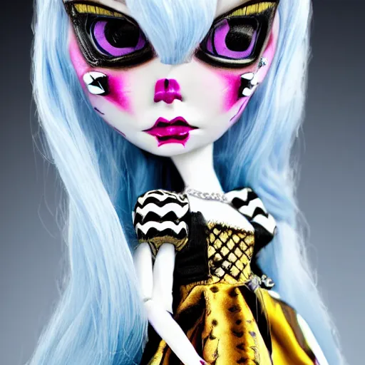 Image similar to monster high haunt couture doll, photography, hd, award winning photo.