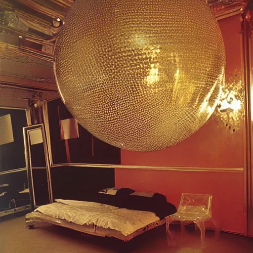 Image similar to disco party ball room photographed by nan goldin