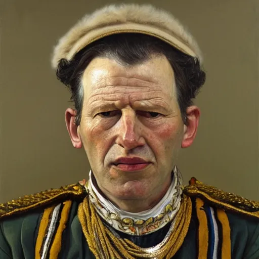 Image similar to high quality high detail painting by lucian freud, hd, portrait of a colonial general, photorealistic lighting