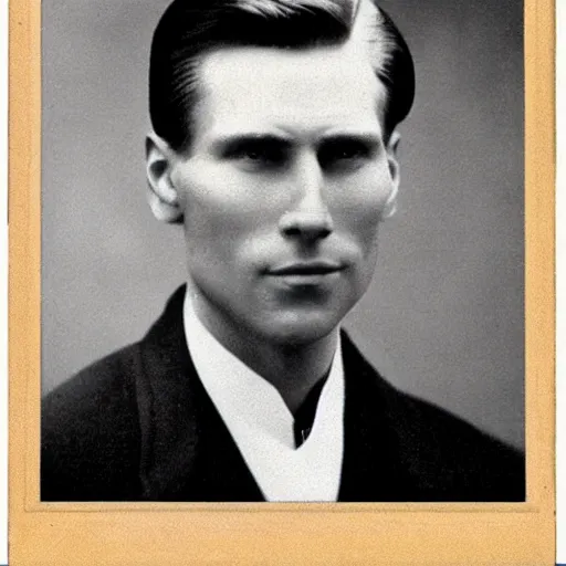 Image similar to A photograph portrait of Jerma985 with slicked back hair in the early 1900s, taken in the early 1900s, grainy, taken on a early 1900s Kodak Camera, realistic, hyperrealistic, very realistic, highly detailed, very detailed, extremely detailed, detailed, digital art, trending on artstation