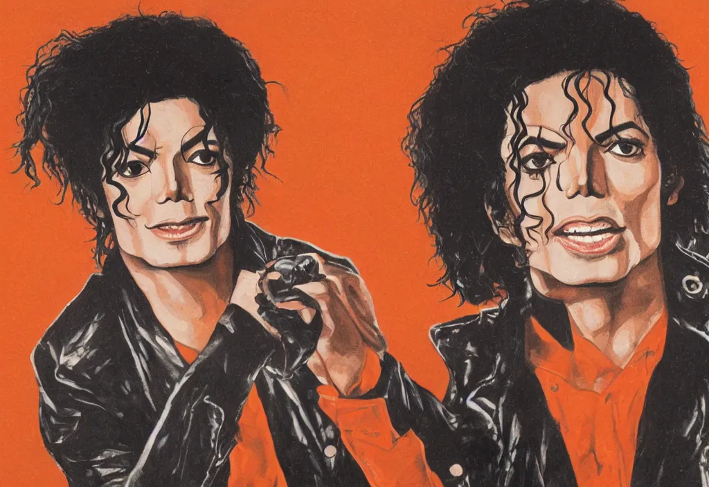 Prompt: a portrait of michael jackson with superpowers