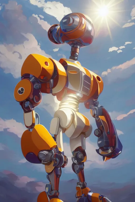 Image similar to metabots medabots medarotto medarot robot minimalist comics, behance hd by jesper ejsing, by rhads, makoto shinkai and lois van baarle, ilya kuvshinov, rossdraws global illumination ray tracing hdr radiating a glowing aura