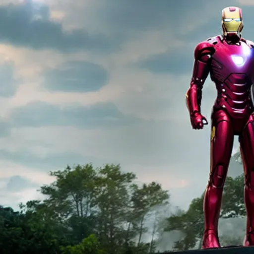 Image similar to film still of Snoop Dogg as Iron Man in the new Avengers film