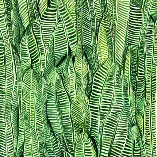 Image similar to abstract, art print, lithography, green, beige, white, fern